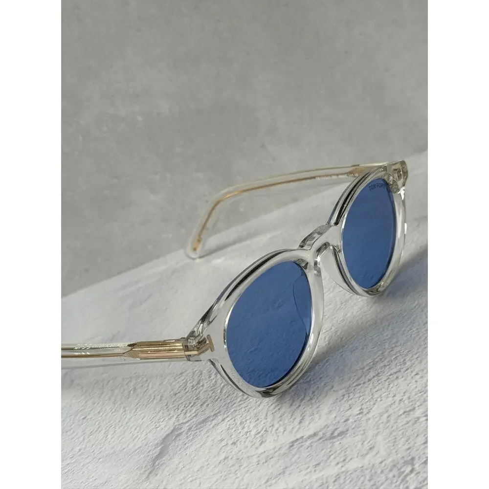 NEW Tom Ford FT1123-D Sunglasses in Clear Blue Lens $490